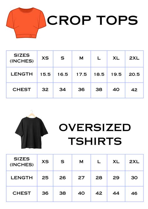 SIZE CHART – QUBE LIFESTYLE