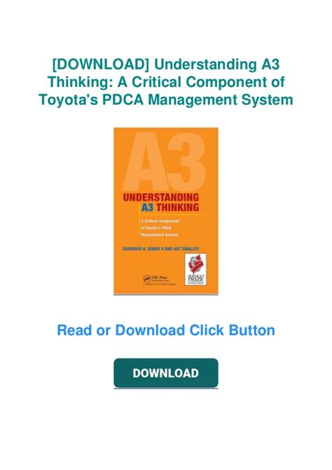 ⚡ Download ⚡ Understanding A3 Thinking A Critical Component Of Toyota