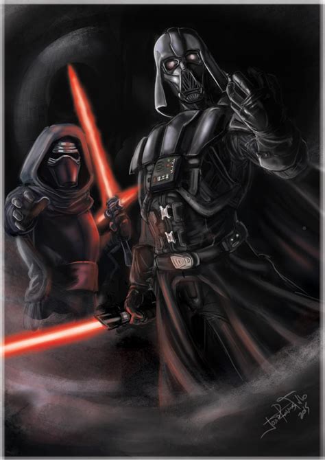 Darth Vader And Kylo Ren Fan Art By Fenrock On Deviantart