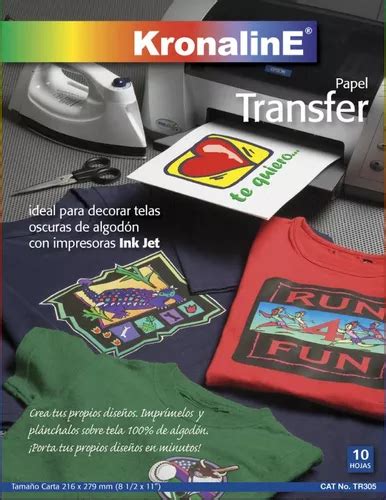 Papel Transfer Telas Oscuras Carta Tr305 Kronaline