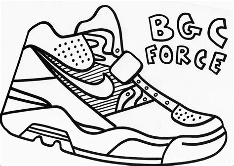 Printable Nike Shoe Coloring Pages