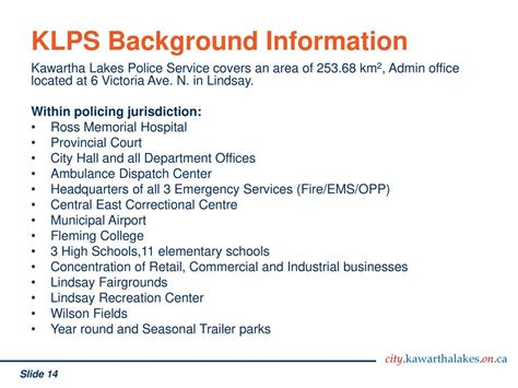 Kawartha Lakes Police Service And Opp Ppt Download