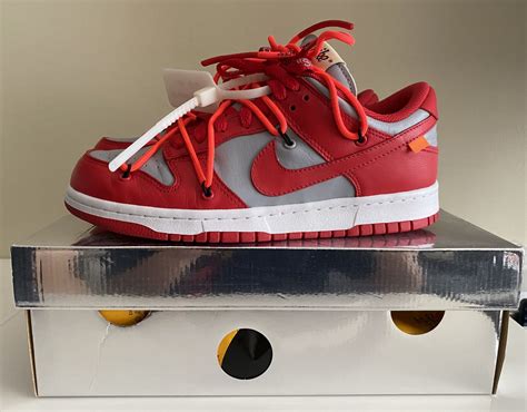 Nike Dunk Low Off White University Red Aftermarket