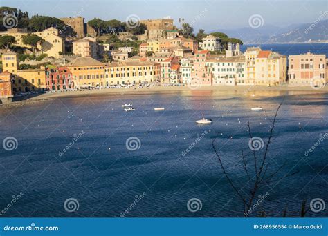 Sunrise View Of The Bay Of Silence In Sestri Levante Italy Editorial