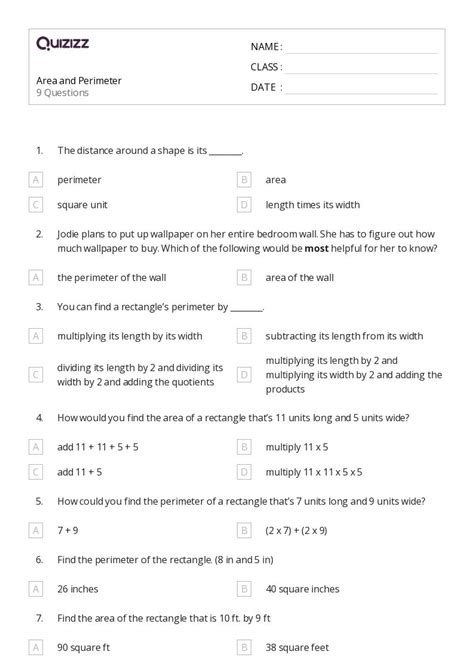 Perimeter Worksheets Worksheets Library