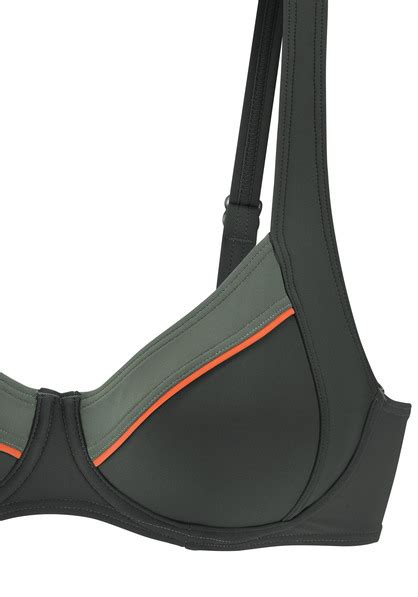 Lascana B Gel Bikini Top Yuna Oliv Cup B