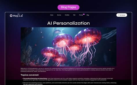 Magic Ai Website Page Template For Webflow