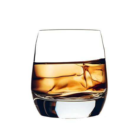 Classic Whiskey Pour On Clear Glass With Diced Ice Generative With Ai