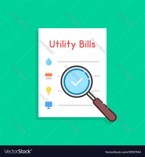 Flat style payment of utility bills icon Vector Image