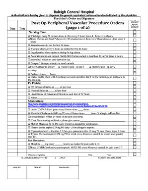 Fillable Online Physicians Order And Signature Rghupdates Fax