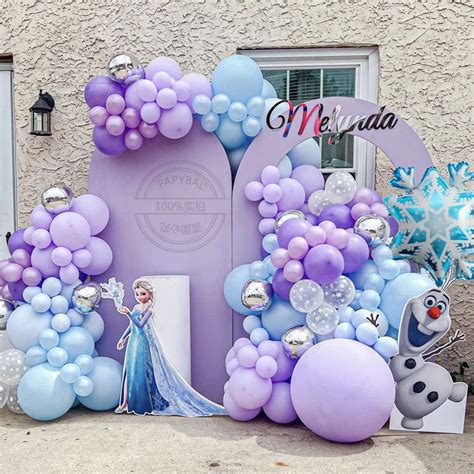 Pcs Disney Frozen Theme Balloons Garland Arch Kit Snowflakes Olaf