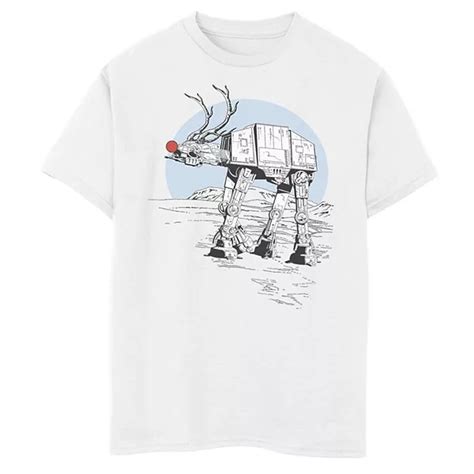 Boys 8 20 Star Wars Rudolph Atat Walker Christmas Graphic Tee