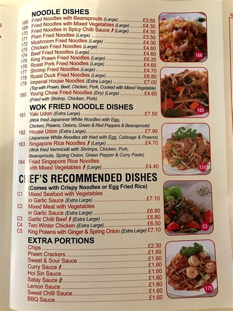 Menu At Imperial Oriental Chinese Restaurant Epsom