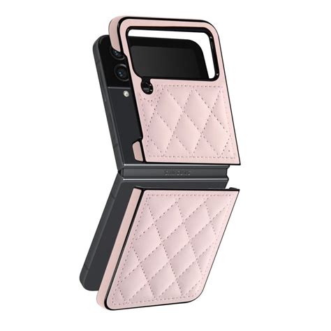 Capa para Samsung Galaxy Z Flip 4 em couro sintético Rhombus Chic