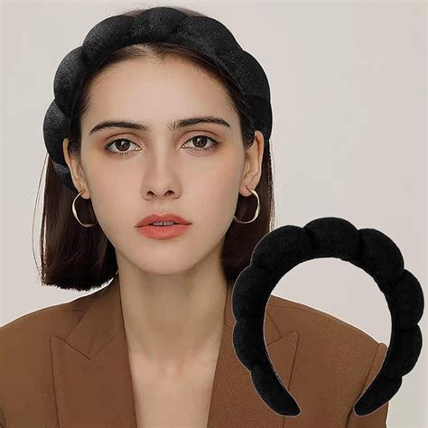 Solid Color Spong Headband Hair Bands Spa Headband For Women Winter