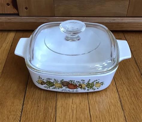 VTG CORNING WARE Spice Of Life A 1 B L Echalote Corelle 1 Qt Casserole