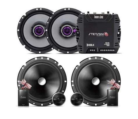 Kit Duas Vias Pioneer 6 Alto Falante 6 Módulo 400w Rms Kit 2 Vias