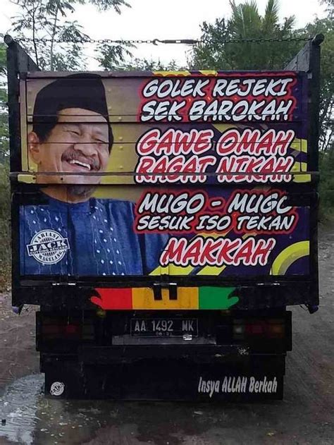 10 Tulisan Belakang Truk Paling Lucu Bikin Ngakak Dailysia