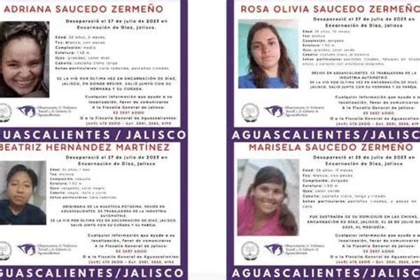 Cuatro mujeres están reportadas como desaparecidas en Jalisco tres son