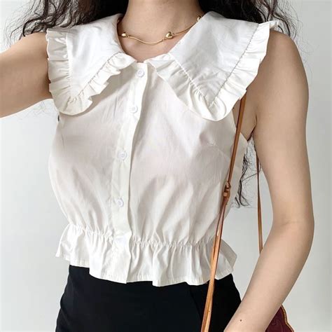 Pin By Hoa Tran On O Fashion Top Outfits White Shirts Women Korean