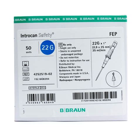 Catheter Iv Bbraun Introcan Safety® Mcguff Medical Products