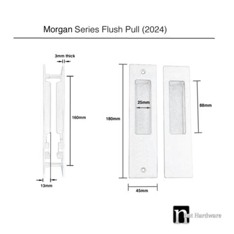 Morgan Series Black Sliding Passage Set Nbat Hardware