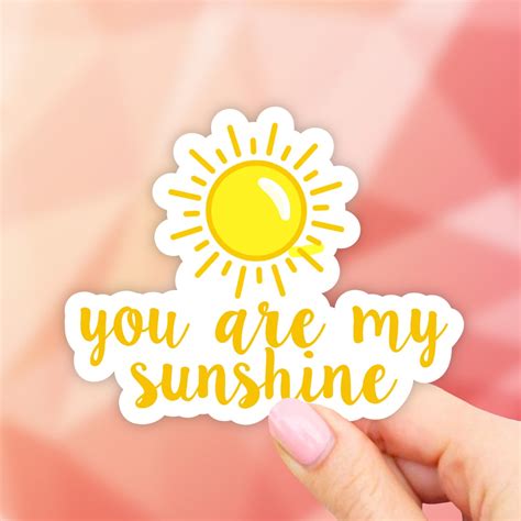 You Are My Sunshine Sticker Laptop Stickers Aesthetic Etsy