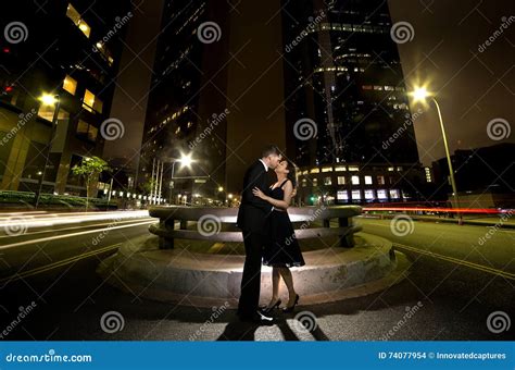 Downtown LA Nightlife stock photo. Image of engagement - 74077954