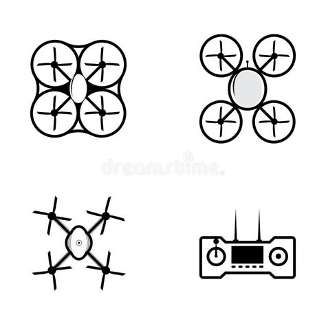 Fije Los Iconos Del Quadrocopter Del Hexacopter Del Multicopter Y Del