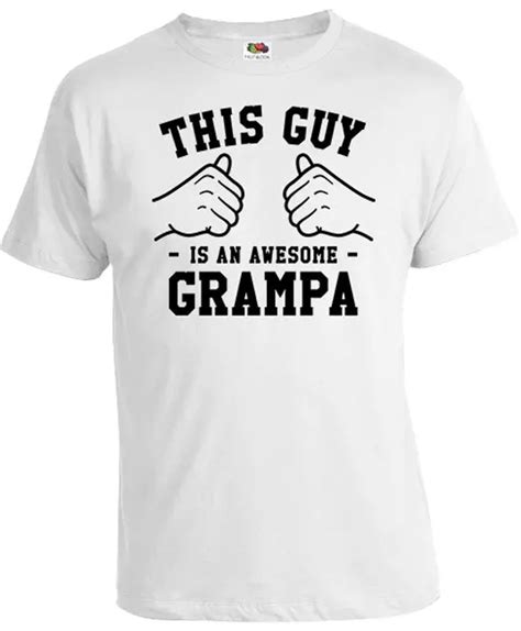 This Guy Is An Awesome Grampa Papa T Shirt Grandpa Tshirt Fathers Day