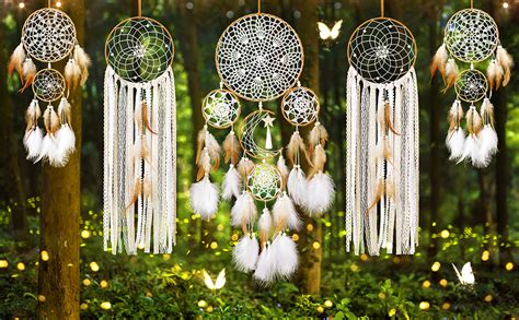 Amazon Lomohoo Pack Dream Catcher Moon And Sun Design Boho Wall