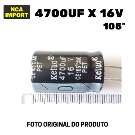 Capacitor Eletrolitico 4700uf X 16v 105º 16x25 Shopee Brasil