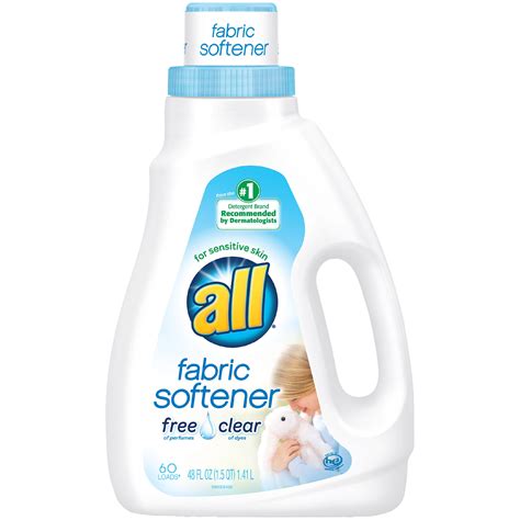 All Liquid Fabric Softener For Sensitive Skin Free Clear 48 Fluid