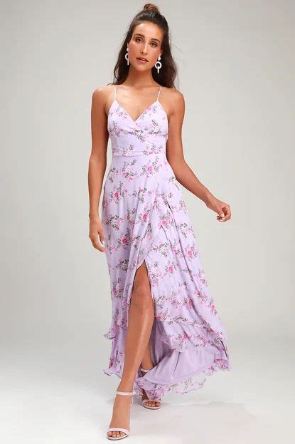 Lulus Lavender Floral Maxi Dress Top Sellers