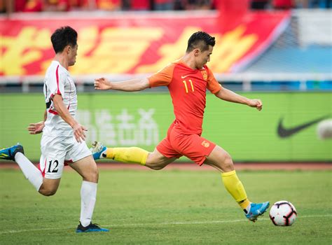 足球——u22国际足球赛：中国队对阵朝鲜队比赛