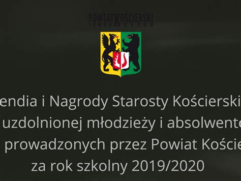 Przyznano Stypendia i Nagrody Starosty Kościerskiego dla uzdolnionej