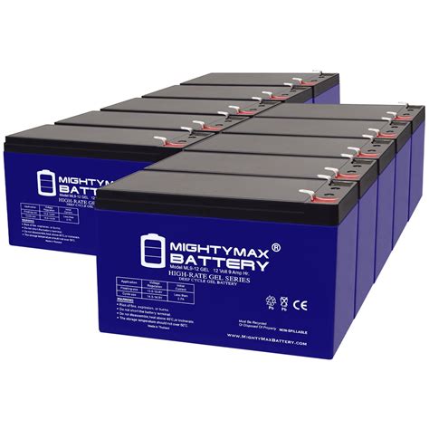 12V 9AH GEL F2 Replacement Battery Compatible with JohnLite CY-0112 ...
