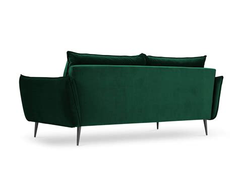 Sofa Osobowa Elio Butelkowa Ziele Aksamit Czarne N Ki Design Town