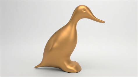 Obj File Standing Duck Minimalist Sculpture 🦆・3d Printable Model To