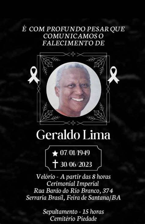 Morre Aos Anos O Escritor Ator E Jornalista Geraldo Lima