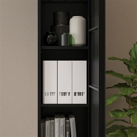 Ivar Cabinet With Door Black Mesh 40x160 Cm Ikea Malaysia