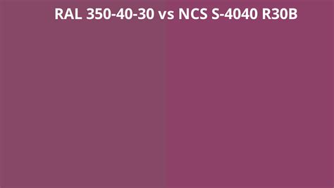 Ral 350 40 30 Vs Ncs S 4040 R30b Ral Colour Chart Uk