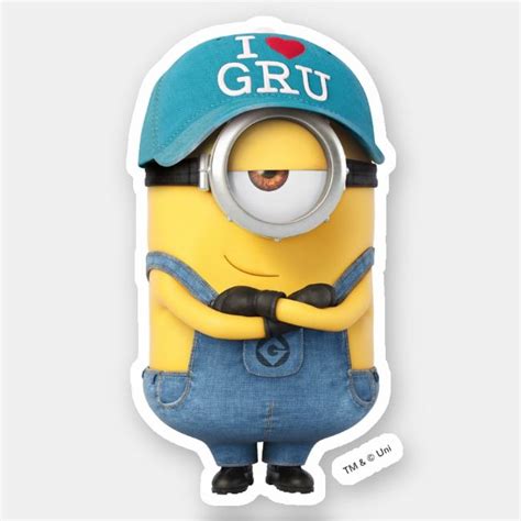 Despicable Me | Minion Mel - I Love Gru Sticker | Zazzle | Minion ...