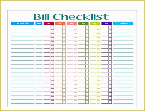 Free Bill Planner Template Of Bill Payments Tracker Plus Printable