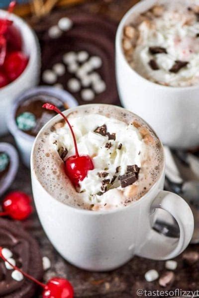 Chocolate Covered Cherry Hot Chocolate Tastes Of Lizzy T
