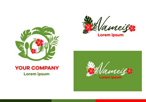 Logotipo Para Una Cafetería O Restaurante Signo De Forma Redonda Letra O Y Flores Y Hojas