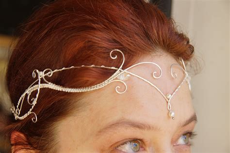 Tiara Diadem Free Shipping Elven Tiara Elven Circlet Etsy Handmade Tiaras Bridal Circlet