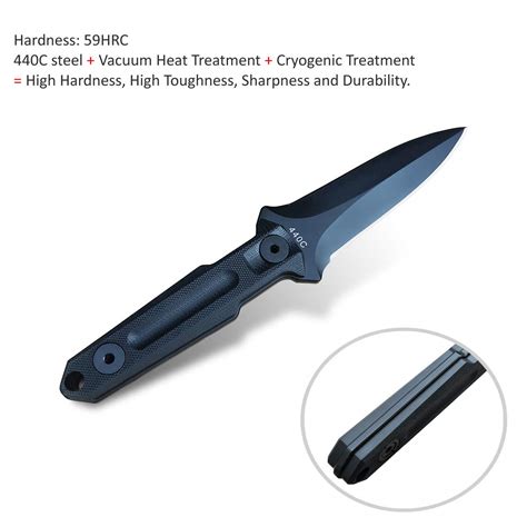 Fixed Blade Knife Tactical Straight Knife Double Edged Survival Knife