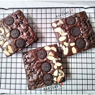 Jual Fudgy Brownies Topping Keju Size 10x10 Brownies Mini Murah Nyoklat