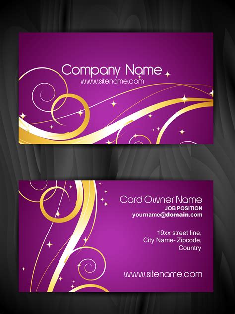 artistic floral business card design 220634 Vector Art at Vecteezy